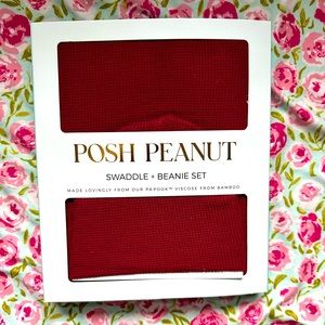 Posh peanut swaddle and beanie set